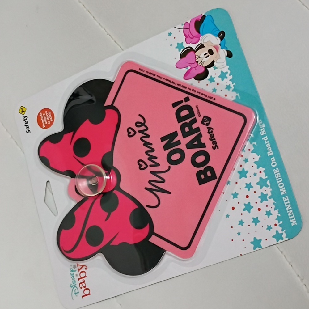 Disney Baby " Minnie On board! " Sign Car